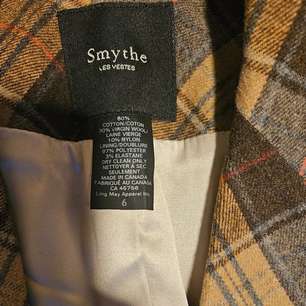 Smythe Les Vestes Cotton and Wool Plaid Blazer - Picture 4 of 4